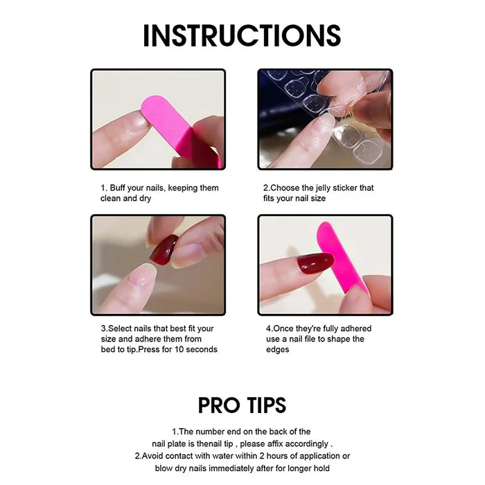 Artificial Nails 24 Pieces Flower Design Summer Sweet Pure Desire Long Round Fake Nails for Women