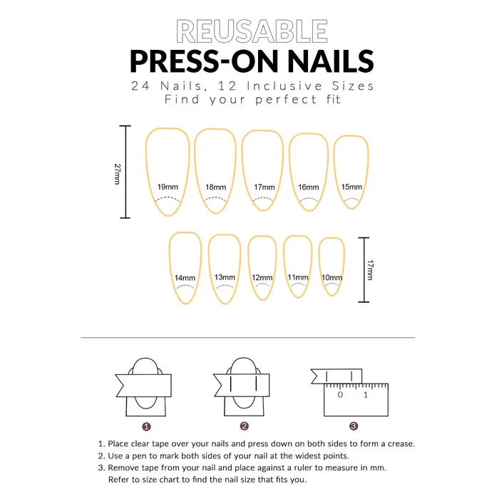 Artificial Nails 24 Pieces Flower Design Summer Sweet Pure Desire Long Round Fake Nails for Women