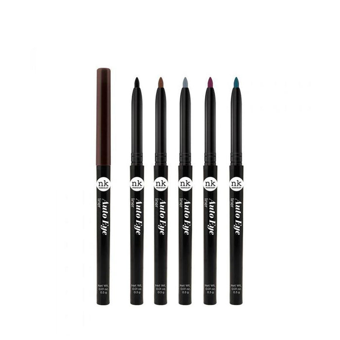 NICKA K smudge proof auto eyeliner set with six retractable colored eyeliner pencils for makeup