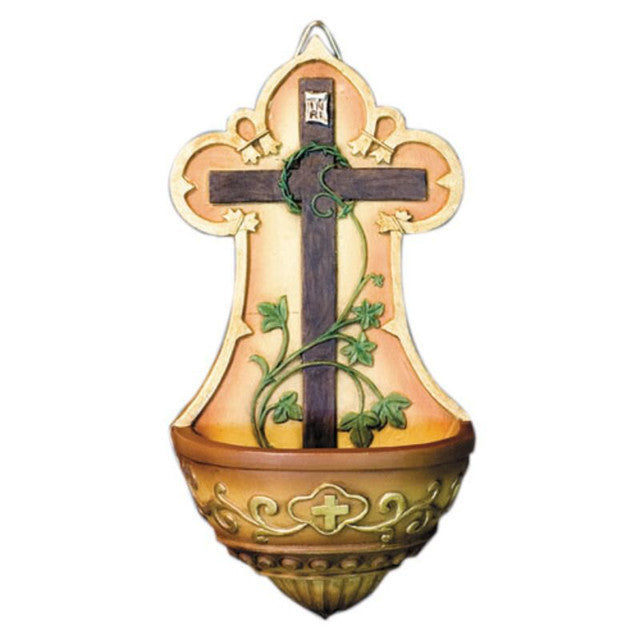Autom Cross Vine Holy Water Font