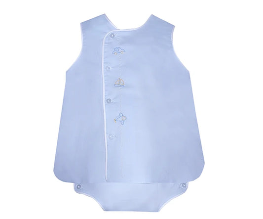 Baby Sen Blue Vehicle Boy Diaper Set