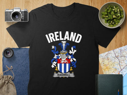 Bagwell family crest short-sleeve T-shirt in Black