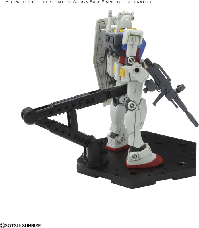 Black Action Base 5 Display Stand for 1/144 Scale Models
