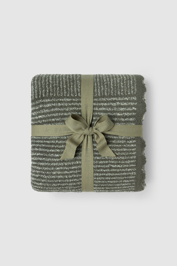 Barefoot Dreams CozyChic Scallop Olive Branch Throw Blankets & Throws in at Wrapsody