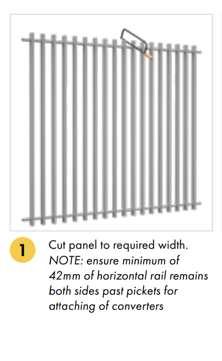 BARR Gate Converter - 1800mm High - White / Black - Image 3