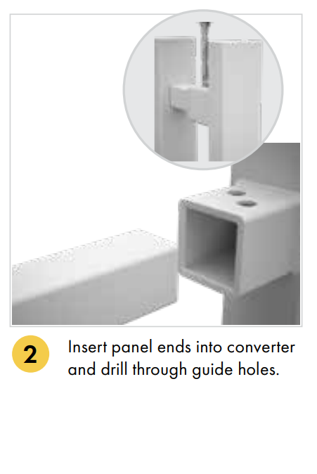BARR Gate Converter - 1800mm High - White / Black - Image 4
