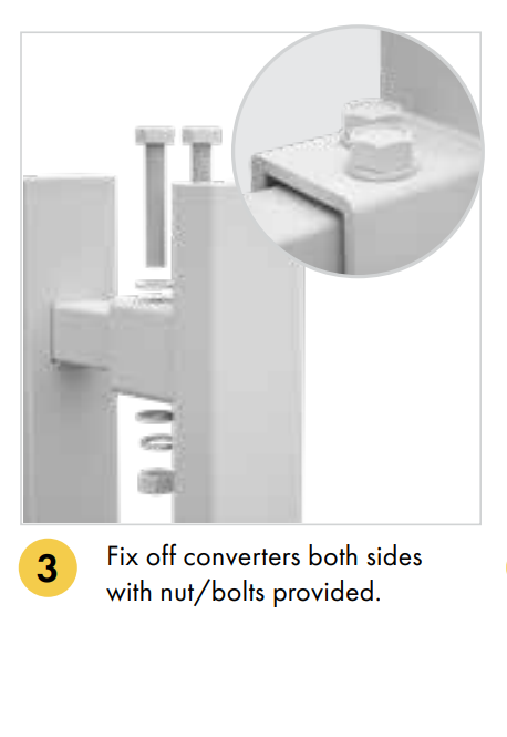 BARR Gate Converter - 1800mm High - White / Black - Image 5