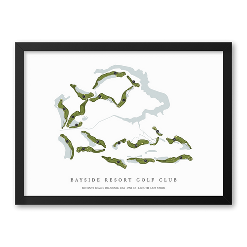 Bayside Resort Golf Club | Golf Course Print | Black Frame