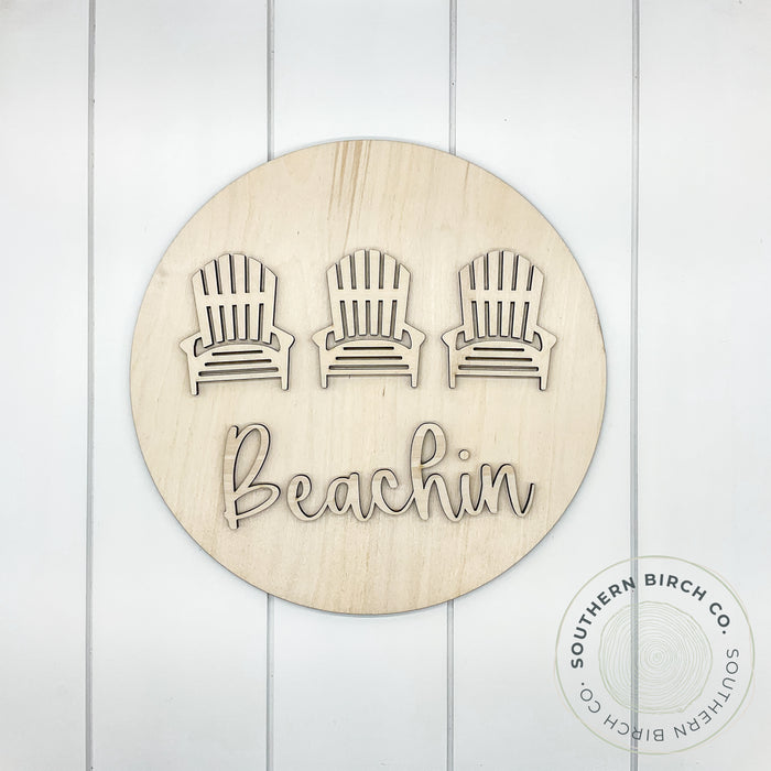 Beachin 3D Round Blank