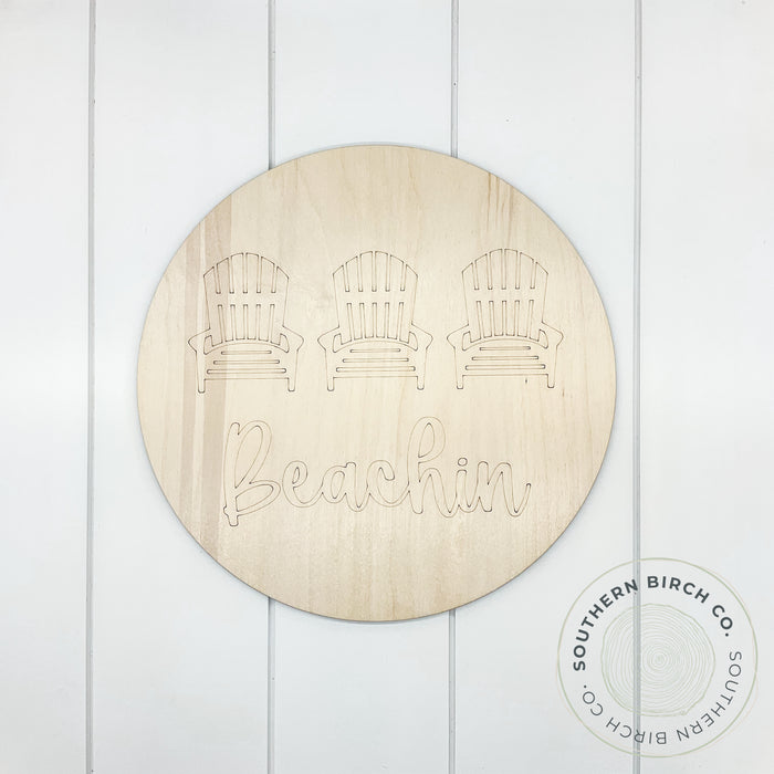 Beachin Etched Round Blank