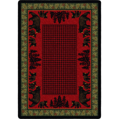 Image of an area rug, Bear Family - Multi