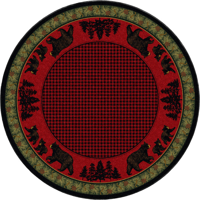 Image of an area rug, Bear Family - Multi