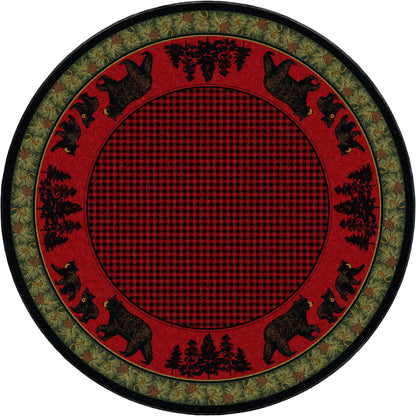 Image of an area rug, Bear Family - Multi