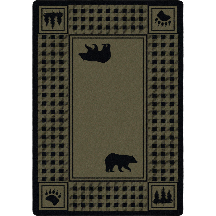 Image of an area rug, Bear Refuge - Green
