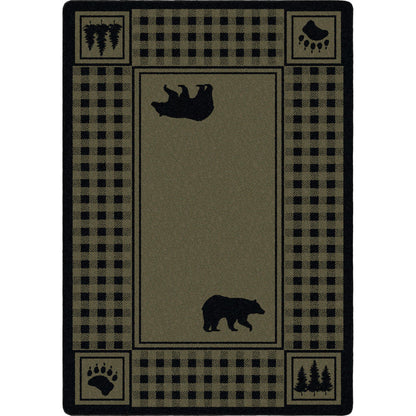 Image of an area rug, Bear Refuge - Green