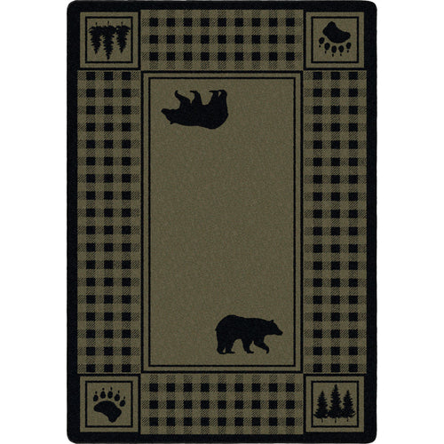 Image of an area rug, Bear Refuge - Green