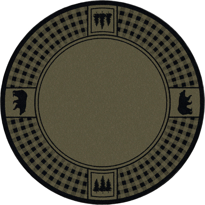 Image of an area rug, Bear Refuge - Green