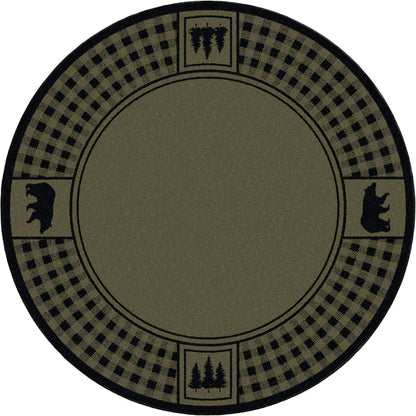 Image of an area rug, Bear Refuge - Green