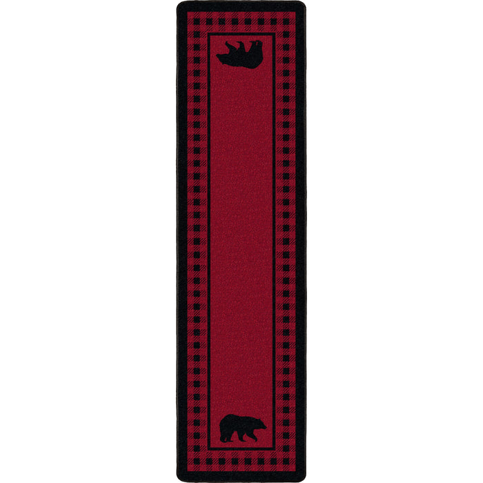 Image of an area rug, Bear Refuge - Red