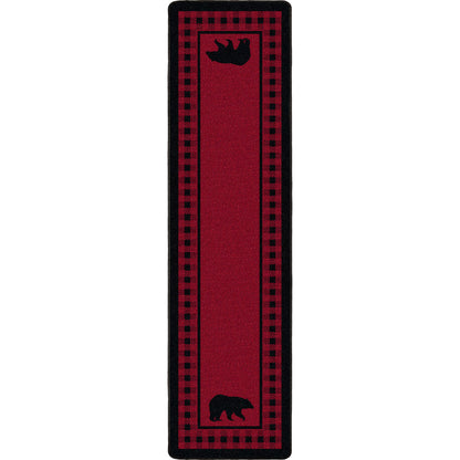 Image of an area rug, Bear Refuge - Red