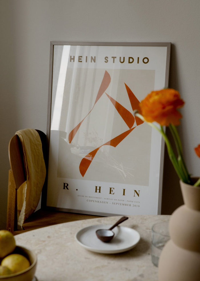 Beige wood frame