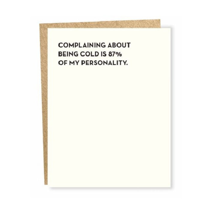 Being Cold Card - Domestic Domestic