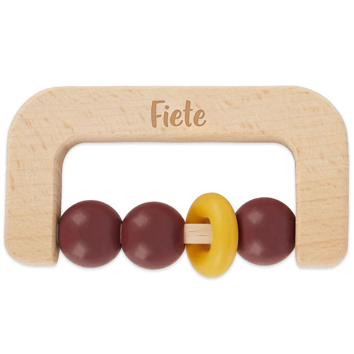 Bieco Beißring Ruby aus Buchenholz und Silikon