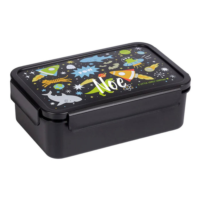 Schwarze Bento-Lunchbox Galaxy mit herausnehmbarem Zwei-Fach-Einsatz
