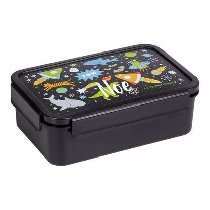 Schwarze Bento-Lunchbox Galaxy mit herausnehmbarem Zwei-Fach-Einsatz
