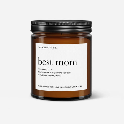 Best Mom Candle | Tulips, peony, floral - Footnotes Paper