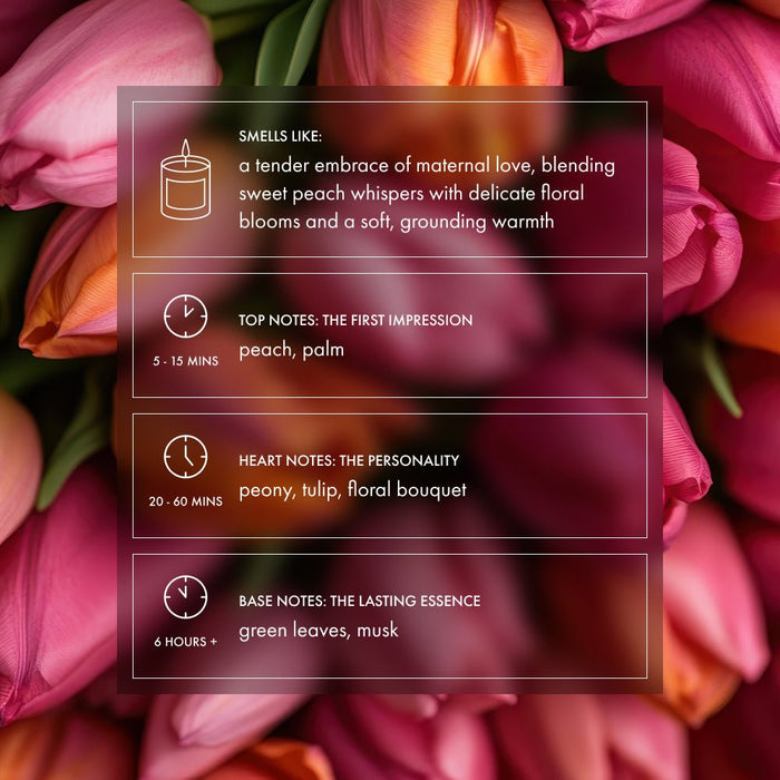Best Mom Candle | Tulips, peony, floral - Footnotes Paper