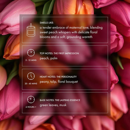Best Mom Candle | Tulips, peony, floral - Footnotes Paper