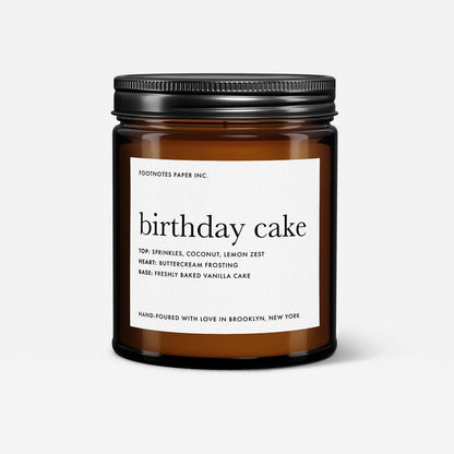 Birthday Cake Candle | Vanilla, buttercream, coconut - Footnotes Paper