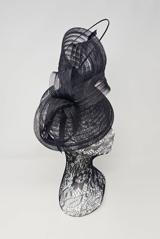 Black Layered Looped Hairband Fascinator