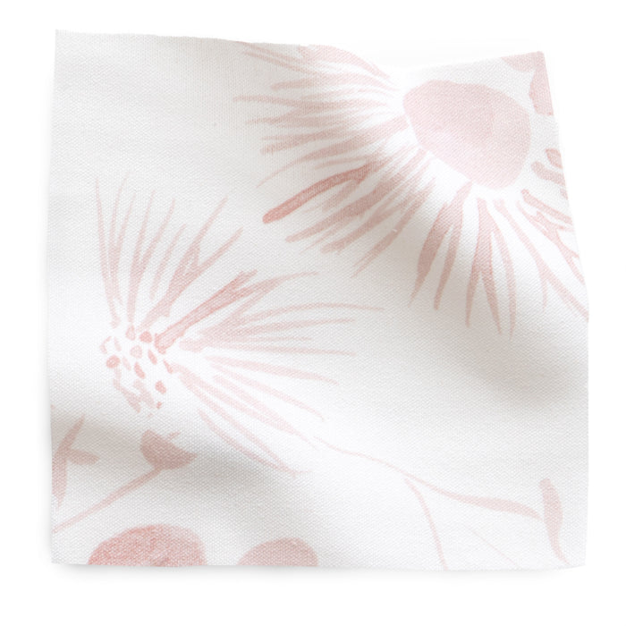 Blake made-to-order cotton fabric swatch in soft rose floral print, quick turnaround, quality crafted in the USA