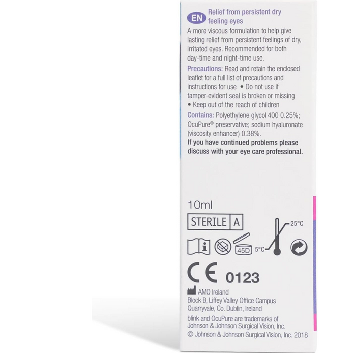 Blink Intensive Tears Plus Liquid Gel Eye Drops - 10ml (T)