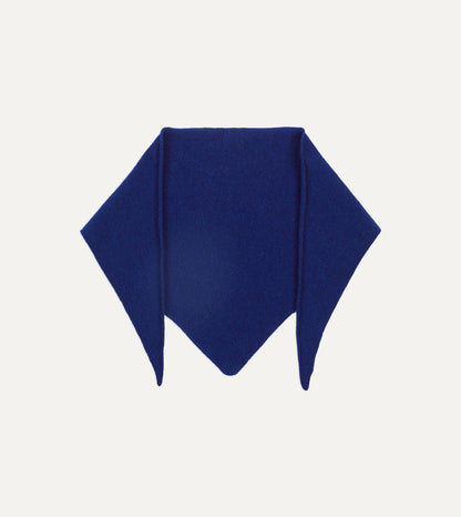 Blue Lambswool Triangle Neck Scarf