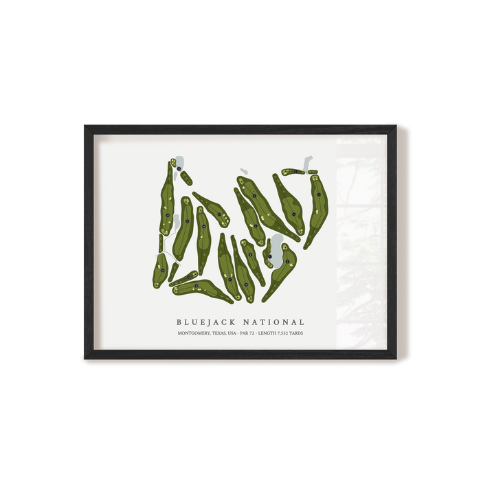 Bluejack National | Golf Course Print | Black Frame
