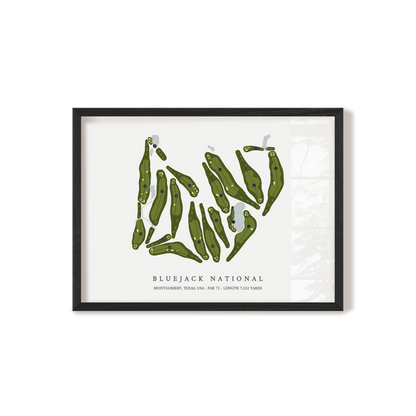 Bluejack National | Golf Course Print | Black Frame