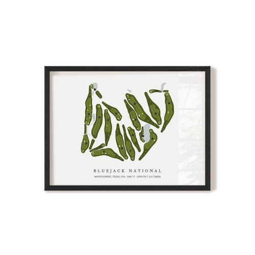 Bluejack National | Golf Course Print | Black Frame