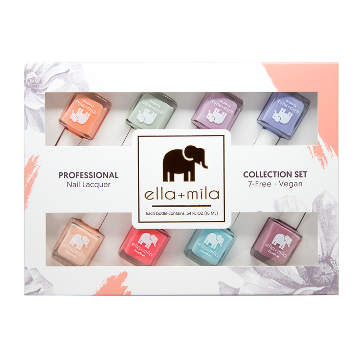BonBon Collection 8-pack nail polish gift box, front view