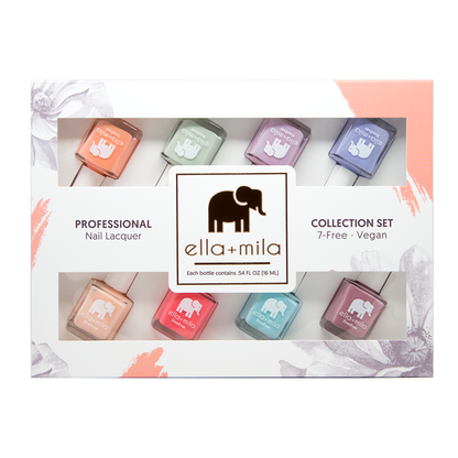 BonBon Collection 8-pack nail polish gift box, front view
