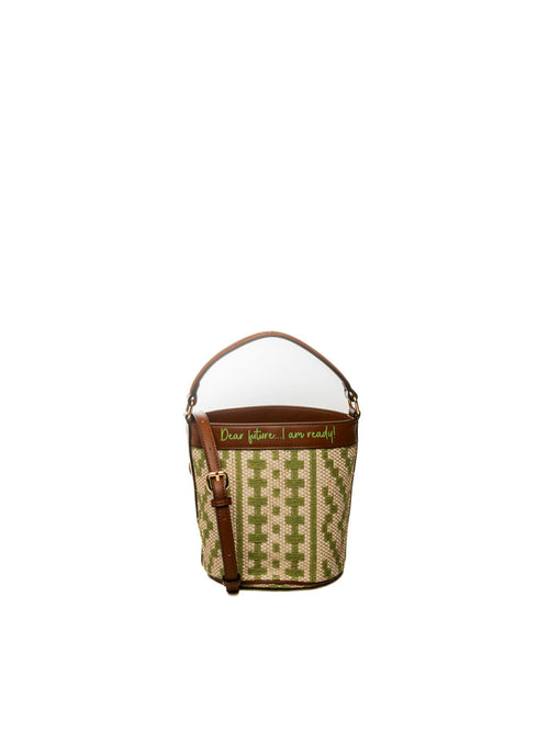 LE PANDORINE borsa a mano giulia verde/marrone PS2620B28 GIULIA-C40