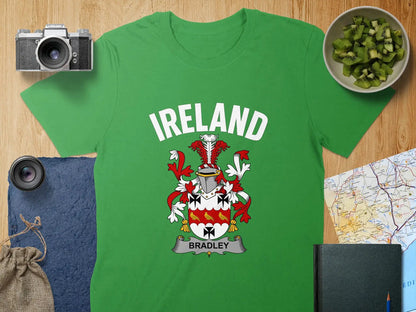Bradley Irish family crest T-shirt in Irish Green