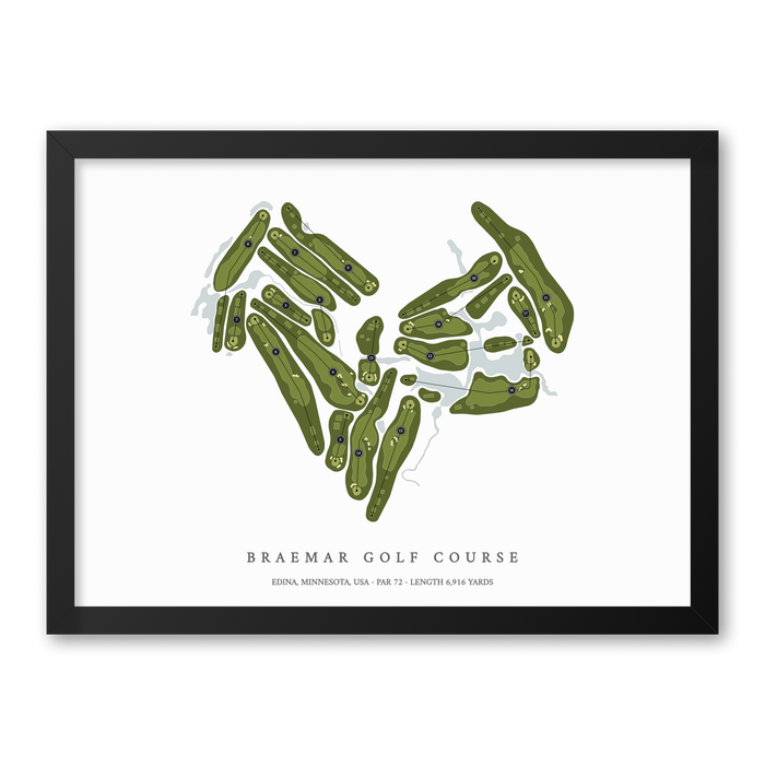 Braemar Golf Course | Golf Course Print | Black Frame