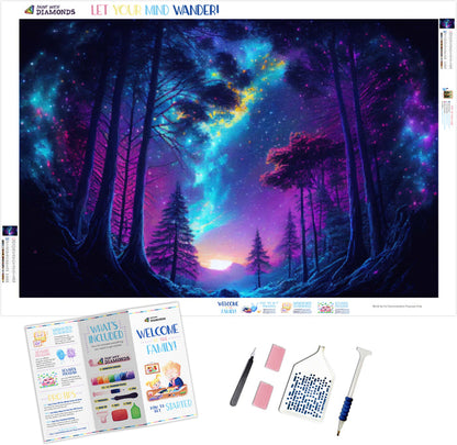 Breathtaking Milky Way From The Forest