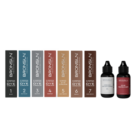 Bronsun - Eyebrow and Eyelash Cream Dye Kit with Developer & Remover