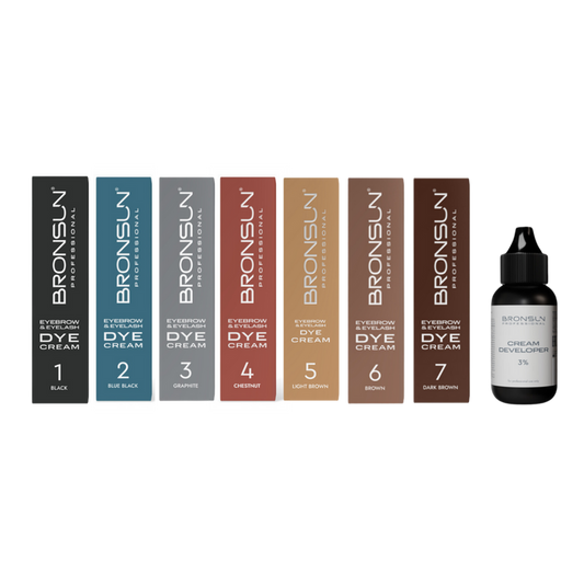 Bronsun - Eyebrow & Eyelash Cream Dye Kit with Developer - 7 Shades