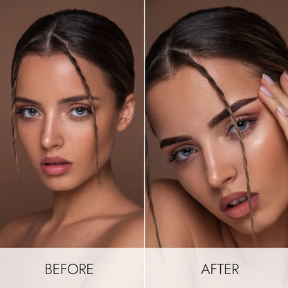 Bronsun Lash & Brow Gel Dye #6 Brown - Before & After