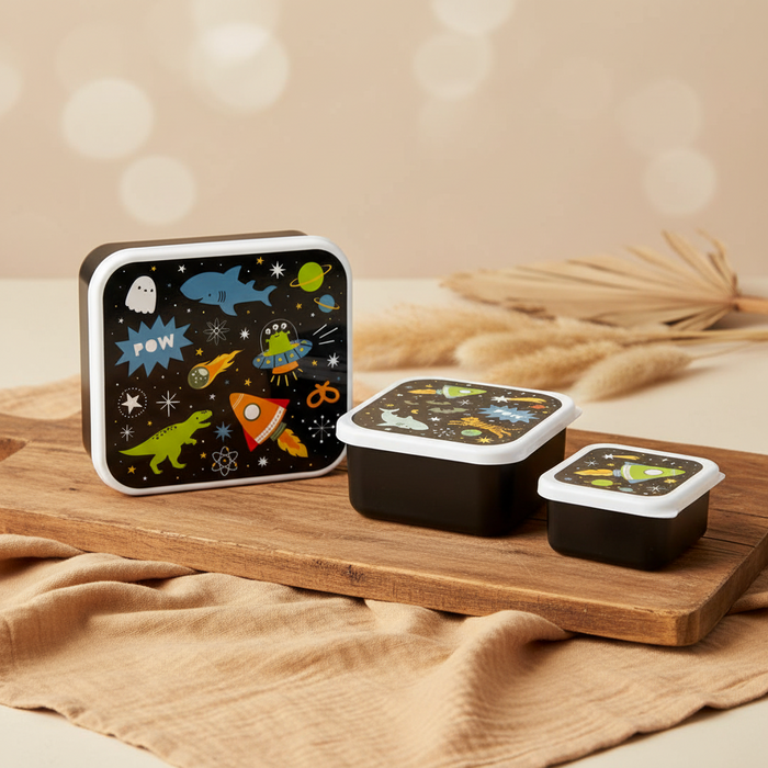A Little Lovely Company Brotdosen-Set Galaxy vierteilig